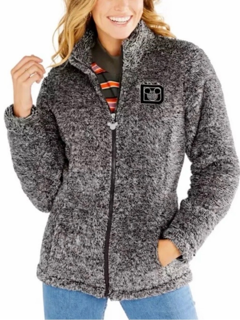 Disney Parks Sherpa Jacket Walt Disney World Zip Up
